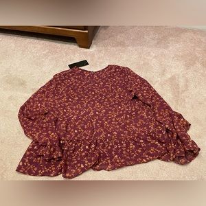 Paper Crane Floral Autumn Blouse - NWT